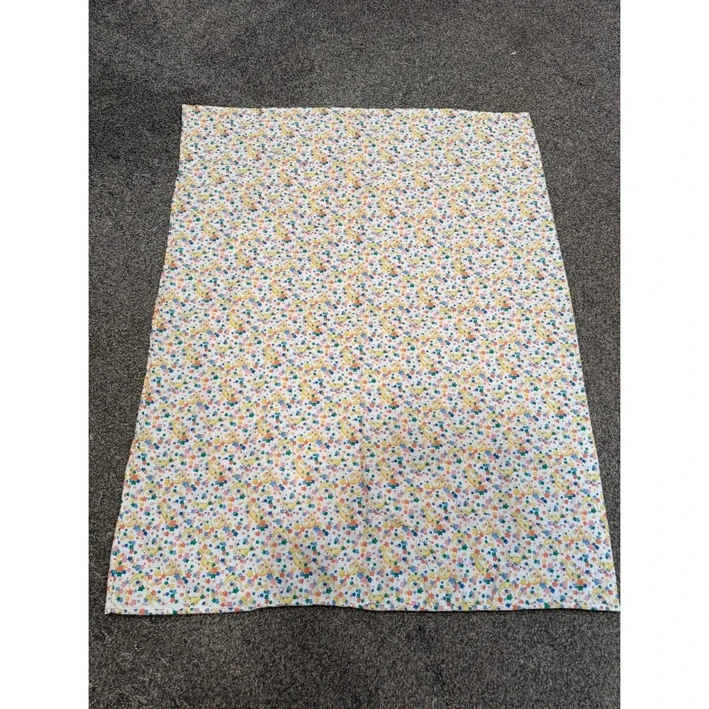 Vintage Sue Dreamer Teddy Bear Baby Quilt Blanket Mint Green Pastel 33x43